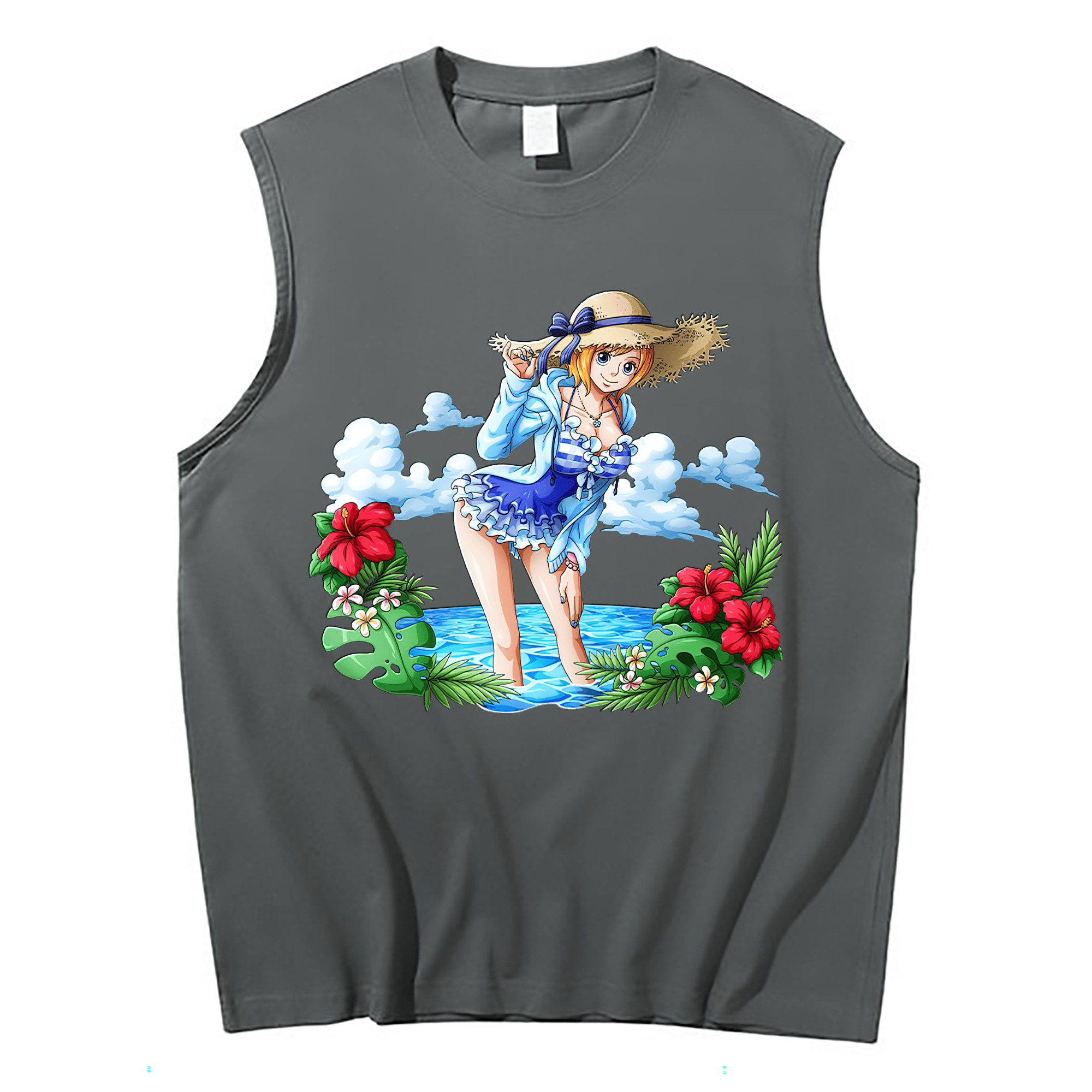 ワンピース ナミ ONE PIECE Nami コットン100％タンクトップ（フロントプリント）